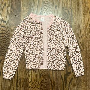 Gymboree Pink and Brown Leopard Cardigan